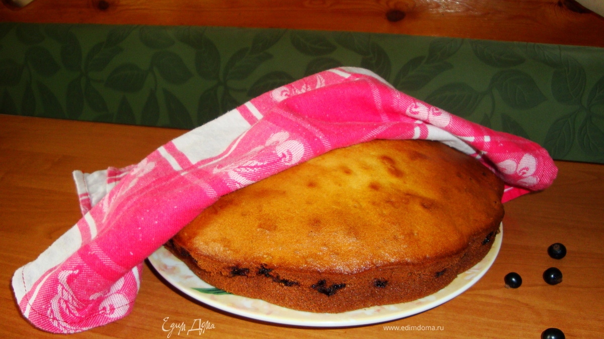 Пирог с черной смородиной