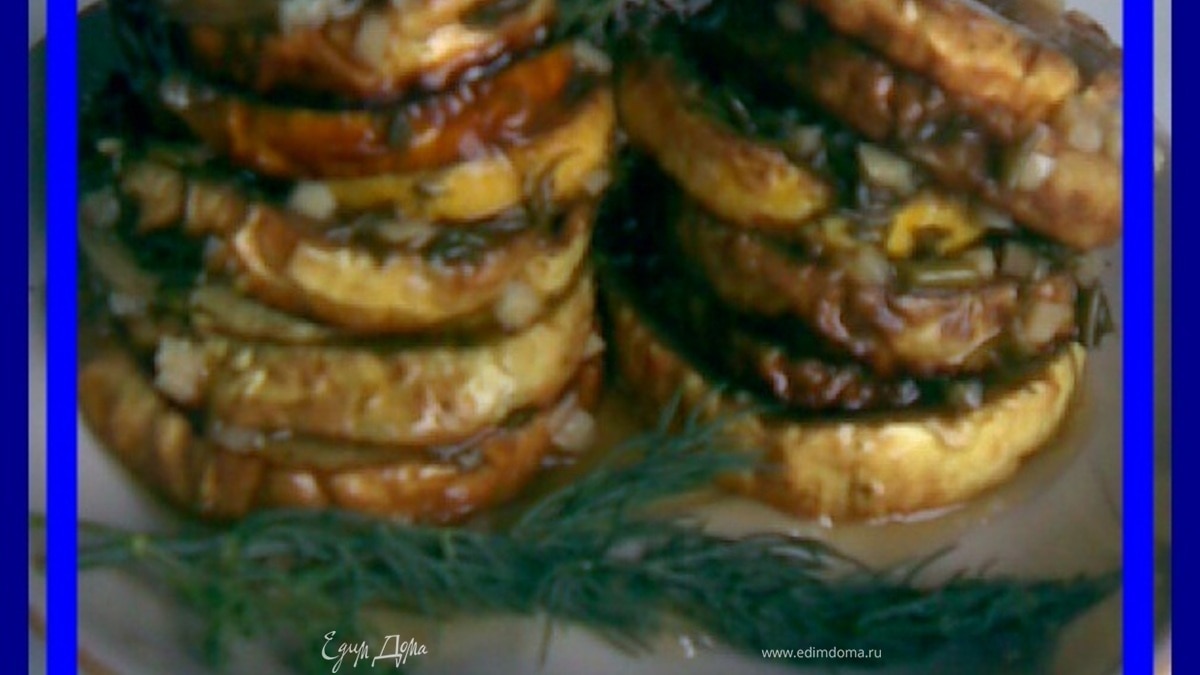 Жареные кабачки а маринаде