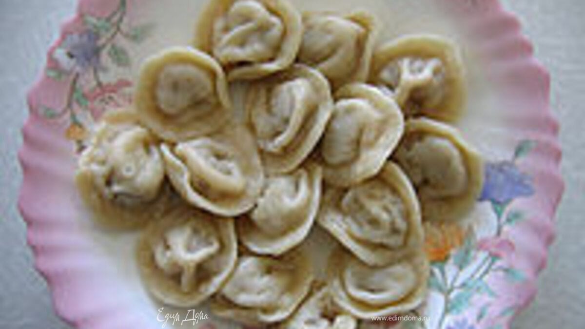 Пельмени с печенью и грибами