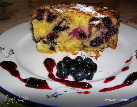 Черничный пирог с творогом