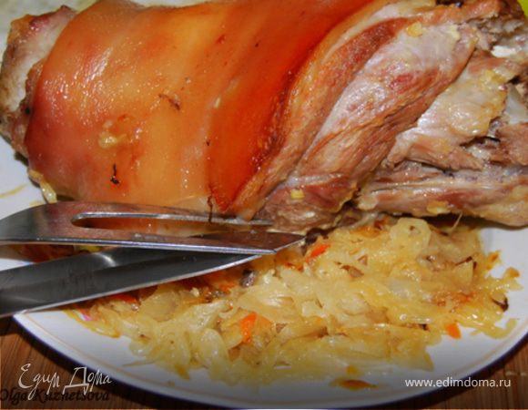 Рулька с квашеной капустой. К пиву!!! 