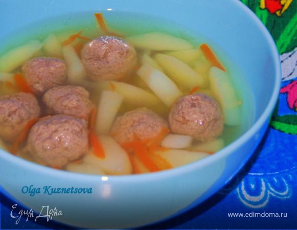 Картофельный суп с фрикадельками 