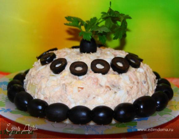 Салат из копченой горбуши 