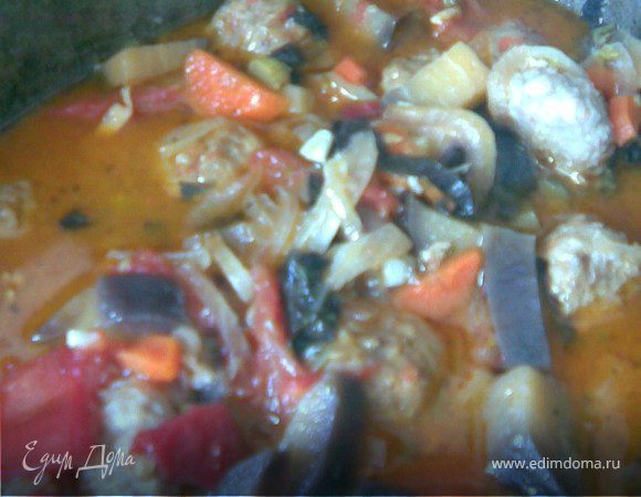 Рагу с фрикадельками