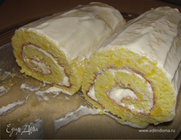 Бисквитный рулет "Маргарита"