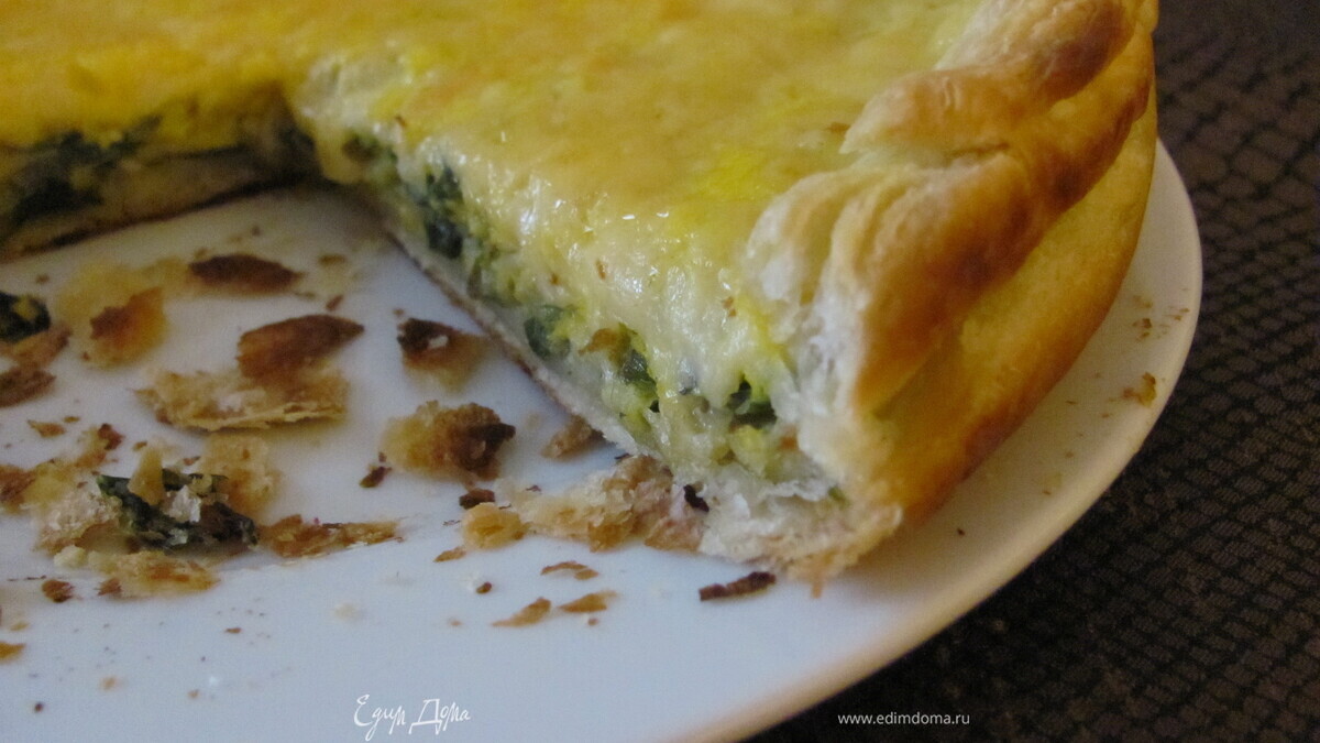 Луково-сырный пирог