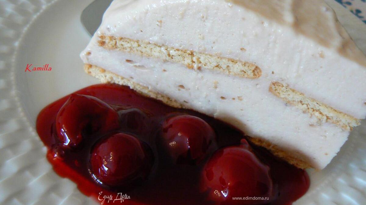 Творожно-банановый торт-желе