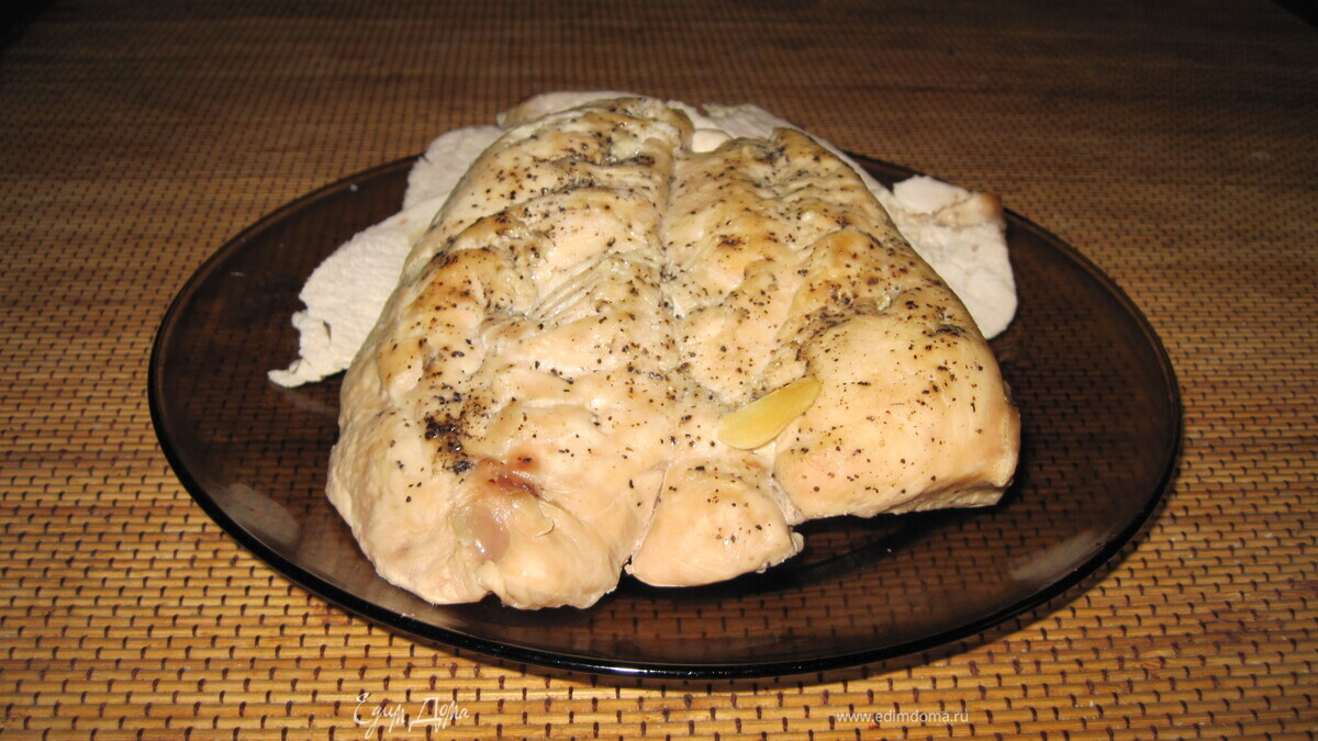 Филе индюшки с чесноком 