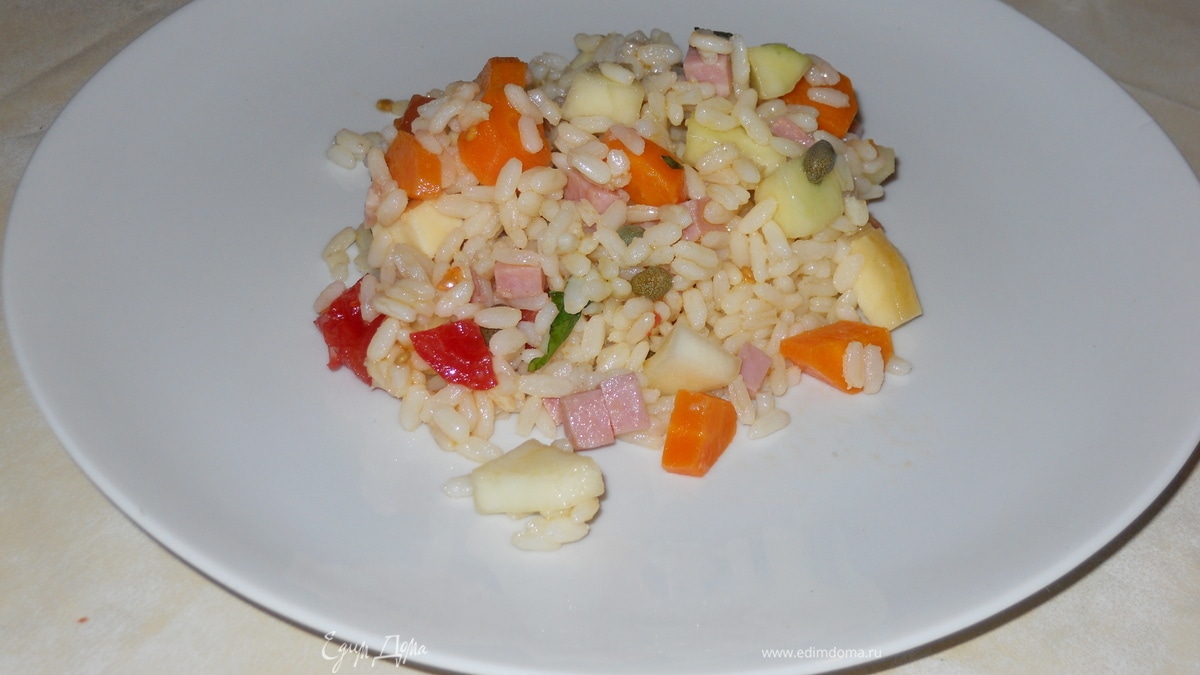 Холодный сaлaт с рисом