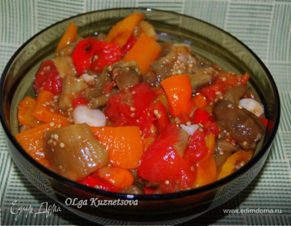 Закуска из печеных овощей