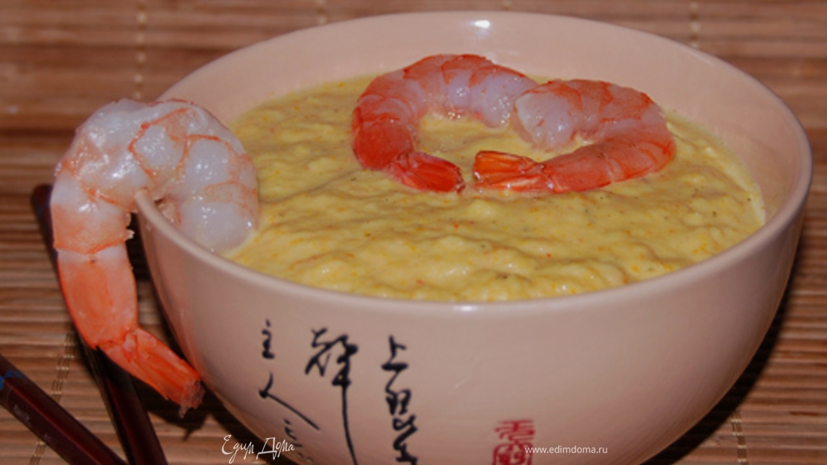 Суп-пюре с креветками_