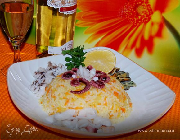 Рис с морским коктейлем Рис с морским коктейлем