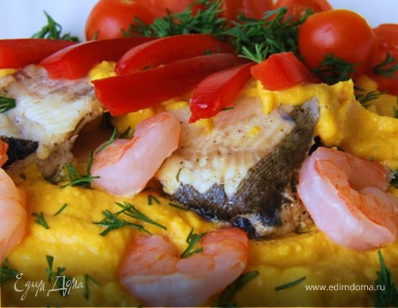 Форель под тыквенным соусом