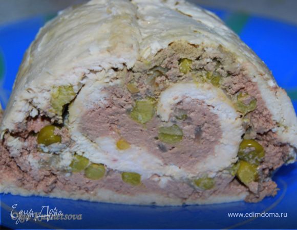 Курино-печеночный рулет 