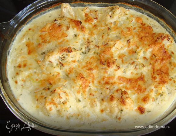 Гратэн (запеканка) из цветной капусты с луковым соусом Гратэн (запеканка) из цветной капусты с луковым соусом