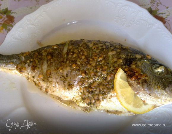 Дорада с сырно - базиликовой корочкой Дорада с сырно - базиликовой корочкой