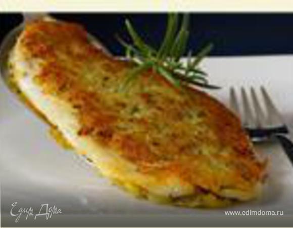 Рыба с корочкой из картофеля и розмарина