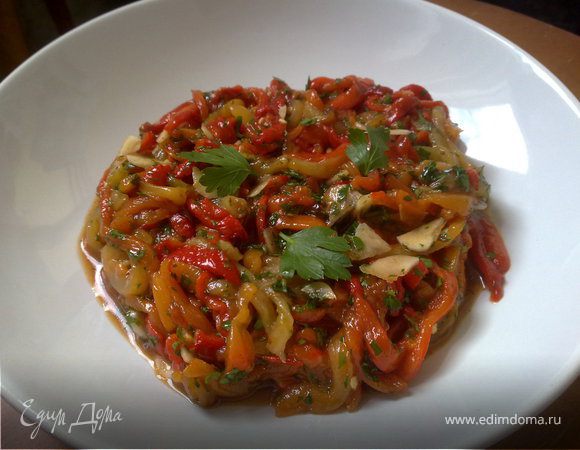 Салат из печеных перцев