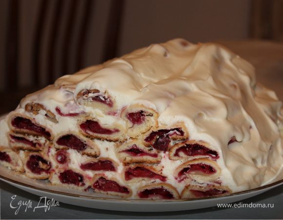 Вишневый торт со сметанным кремом