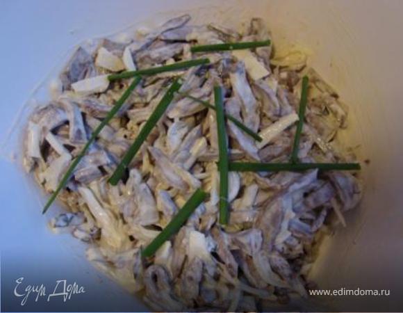 Салат из телячьего сердца с яблоком