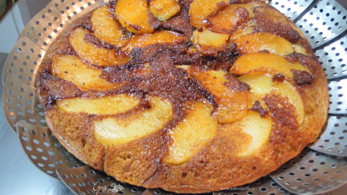 Пирог "Персик в карамели"