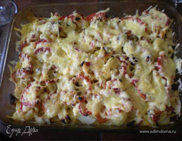 Запеканка с телятиной и сыром