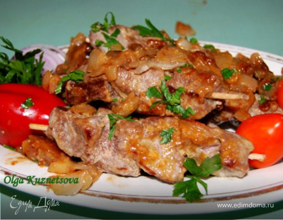 Шашлык на сковороде 