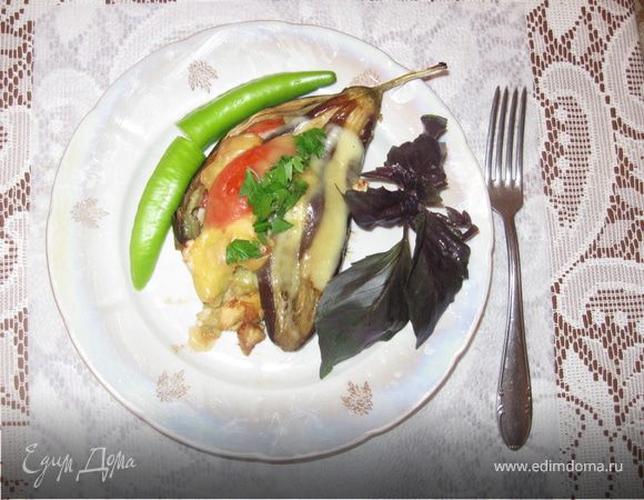 Веер из баклажана Веер из баклажана