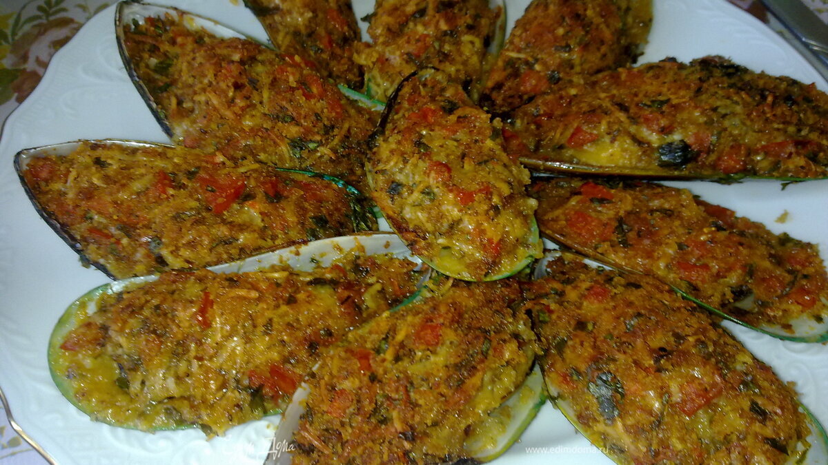 Гратинированные мидии