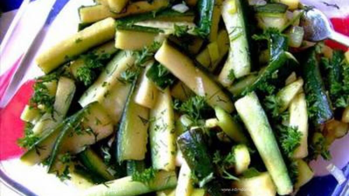 Печеные огурцы с сыром фета (Д. Чайлд)