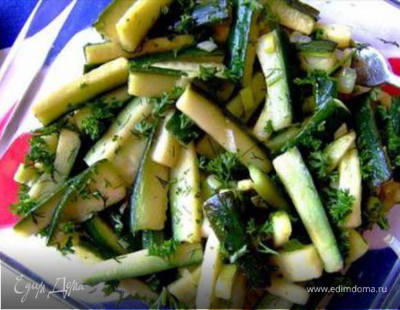 Печеные огурцы с сыром фета (Д. Чайлд)