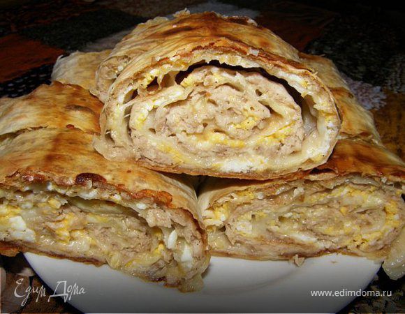 Куриный рулет в лаваше
