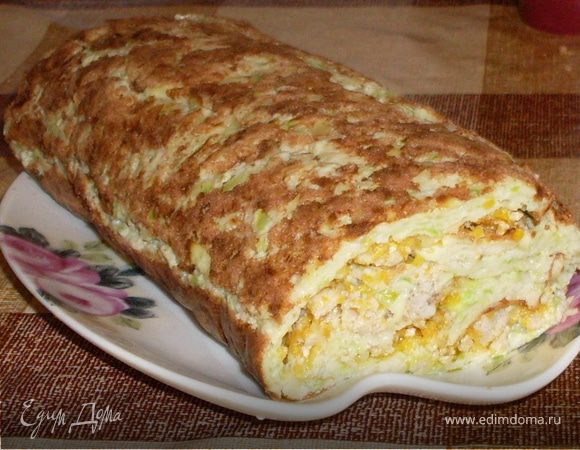Кабачковый рулет со свининой Кабачковый рулет со свининой