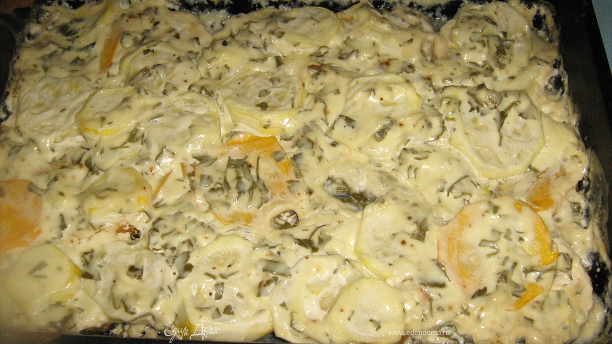 Кабачки в сметанном соусе