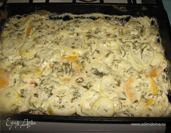 Кабачки в сметанном соусе Кабачки в сметанном соусе