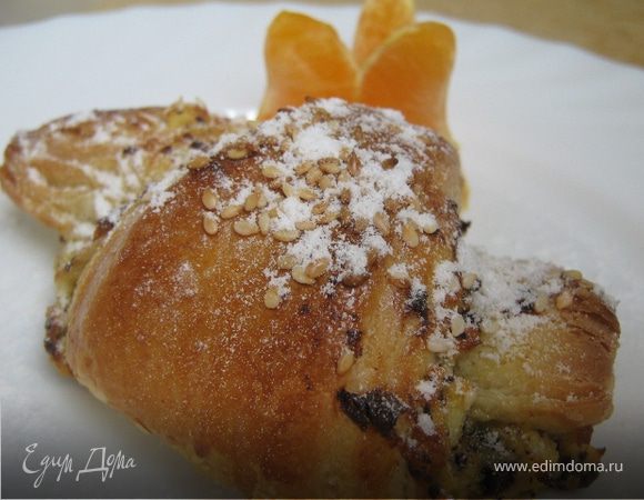 Круассаны с горьким шоколадом