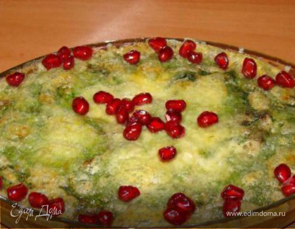 Куриные потроха со шпинатом