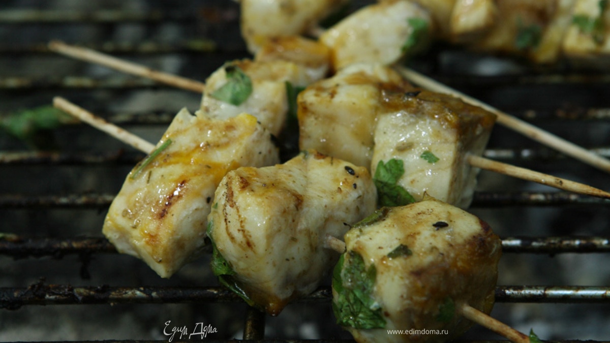 Шашлычки из белой рыбы
