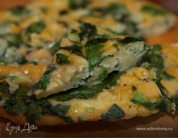 Фриттата с макаронами и шпинатом Фриттата с макаронами и шпинатом