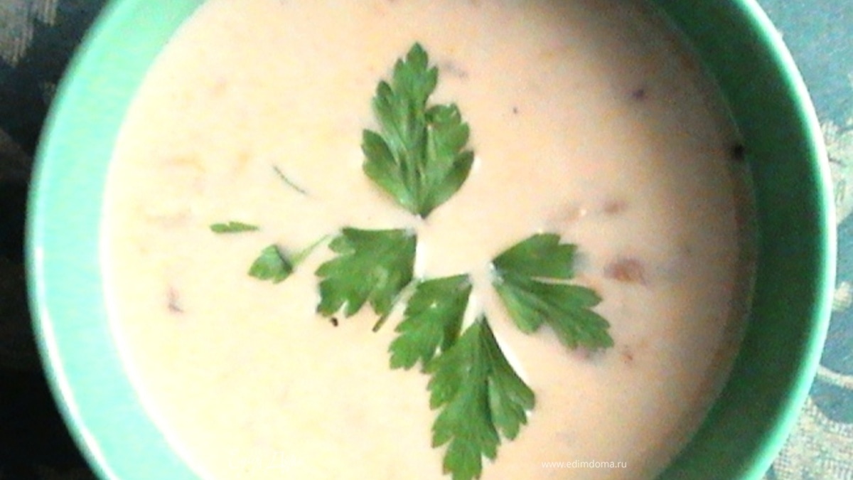 Рецепт сырного суп с грибами и плавленым сыром