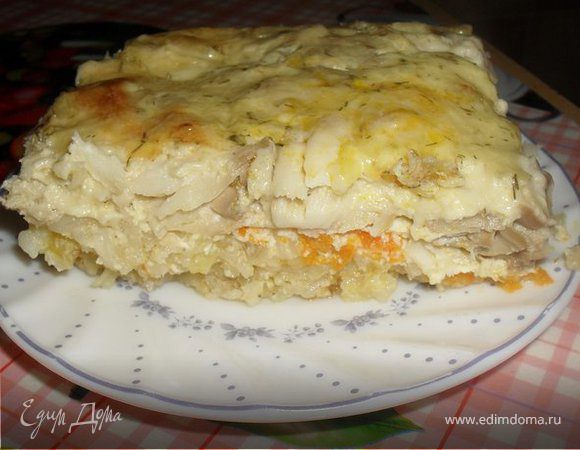 Рыбная запеканка с рисом