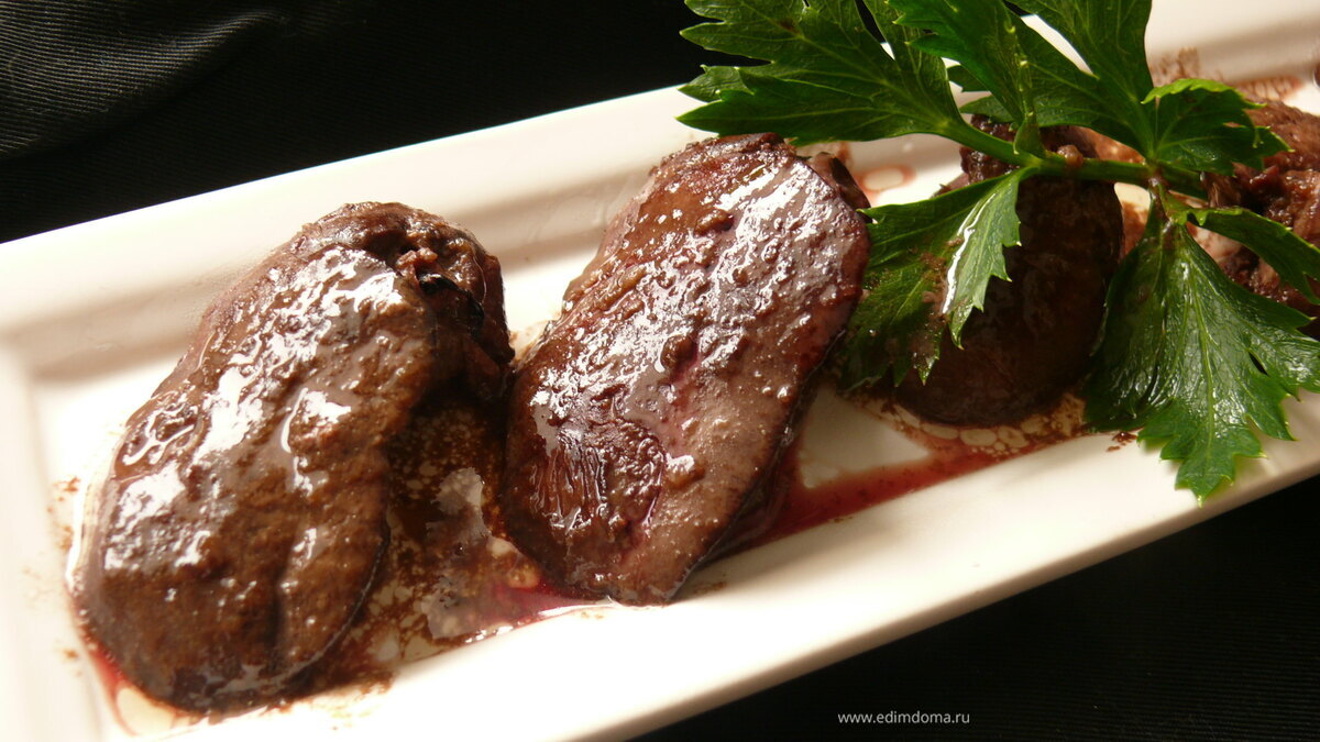 Печень в медовой глазури