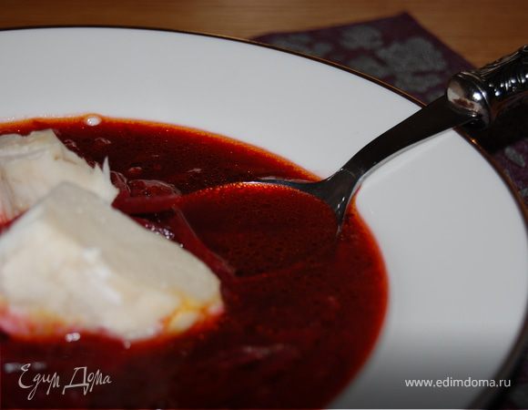 Борщ с фасолью и рыбой