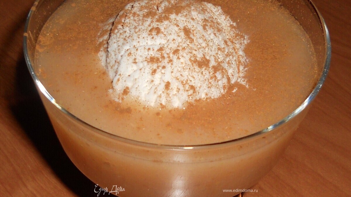 Десертный грушевый суп с мороженым