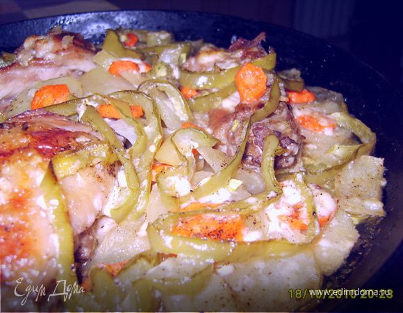 Курочка маринованная медом и запеченая в фольге