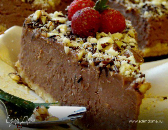 Шоколадный чизкейк с миндалем Шоколадный чизкейк с миндалем