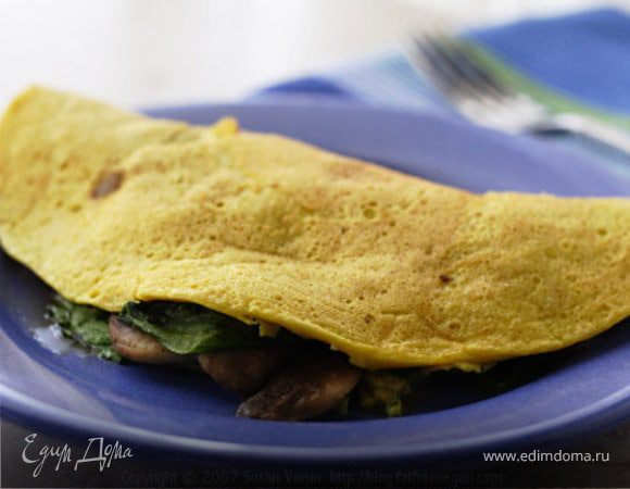 Омлет с грибами и козьим сыром