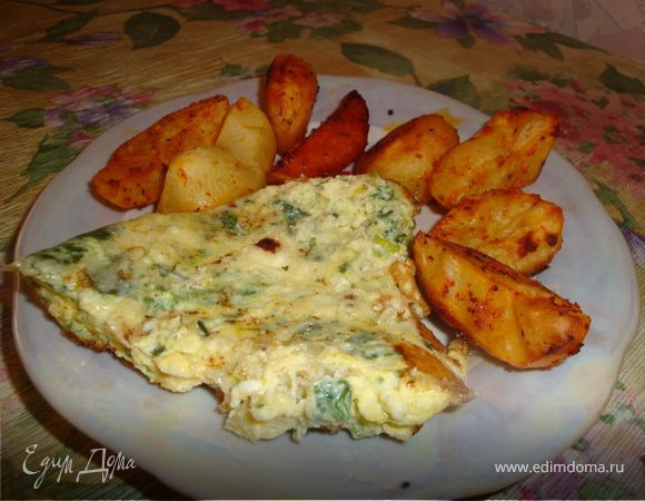 Омлет со шпинатом