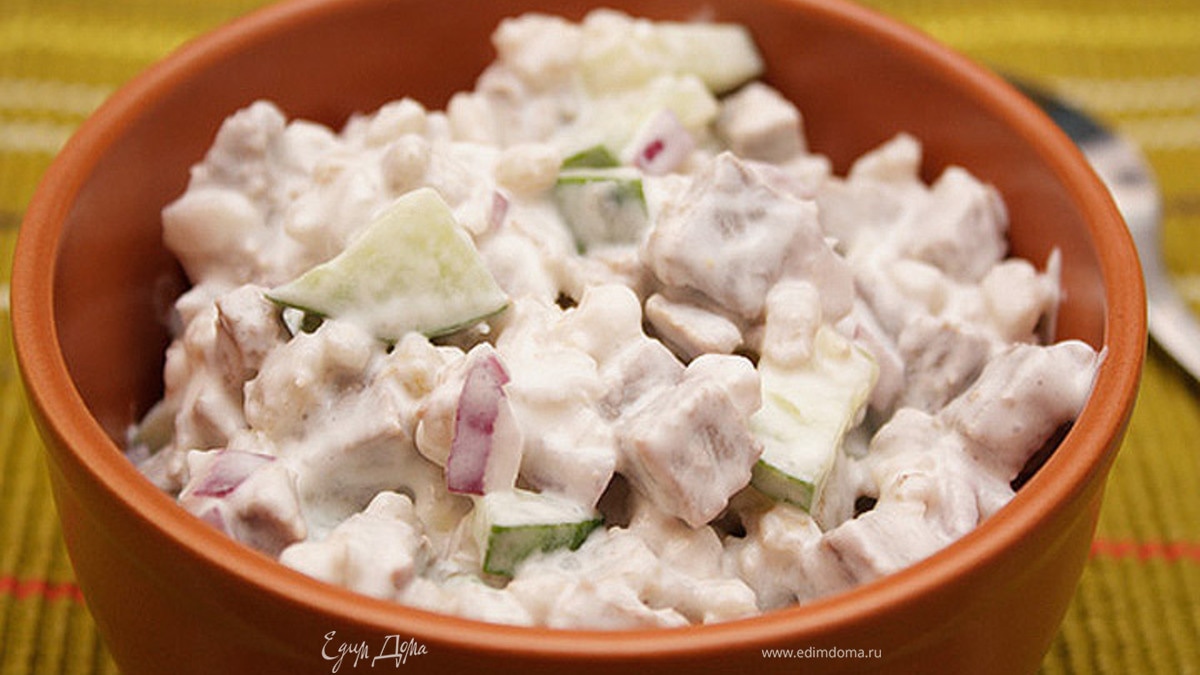 Салат мужской с перловкой