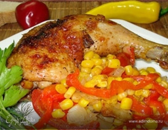 Куриные окорочка по–мексикански Куриные окорочка по–мексикански